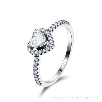 Hot sale 925 silver moissanite ring diamond ring